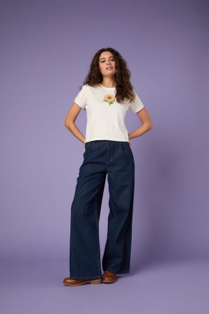 Pinstripe Relaxed Jean