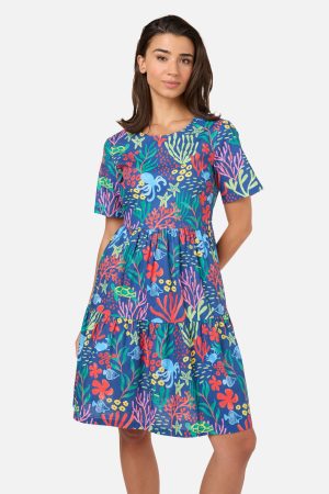 Coral Reef Smock Dress