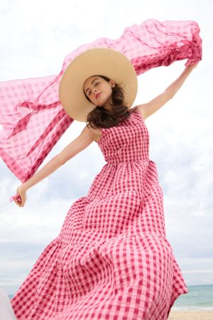 Margot Check Midi Dress